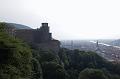 Vaag zicht op Heidelberg van Schloss
